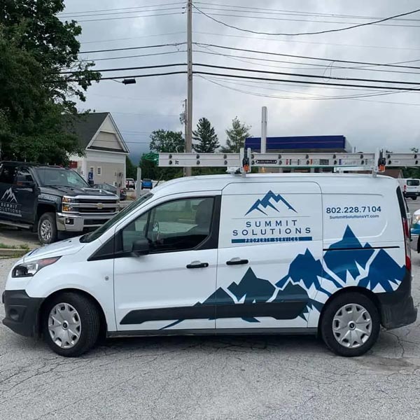 vehicle with partial wrap